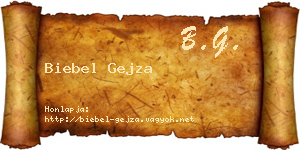 Biebel Gejza névjegykártya